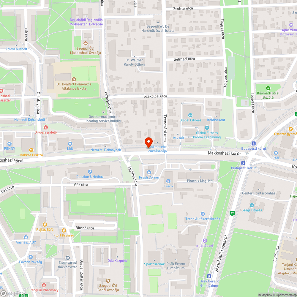 Kivágott fa - Makkosházi krt. 17. bejelentés helye