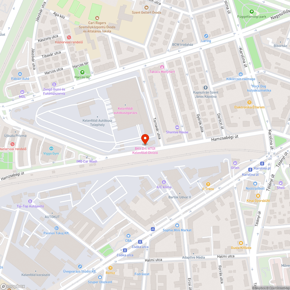 Rozsdás eszköz a buszon bejelentés helye