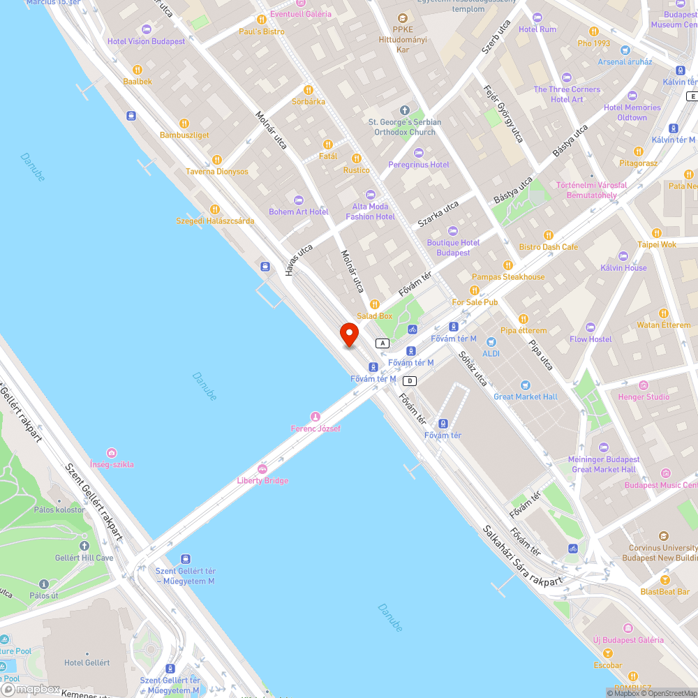 Pesti alsó rakpart bejelentés helye