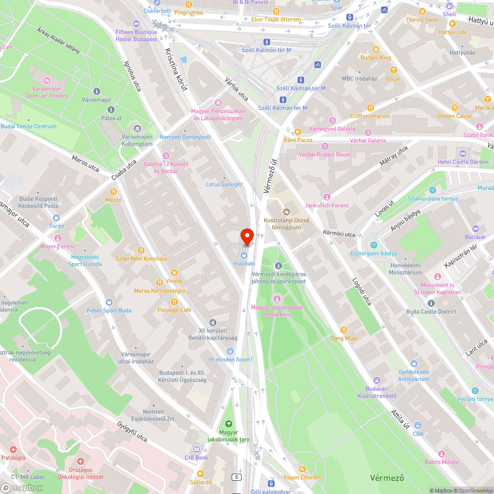 Villamosok nyikorognak a Krisztina körúton bejelentés helye