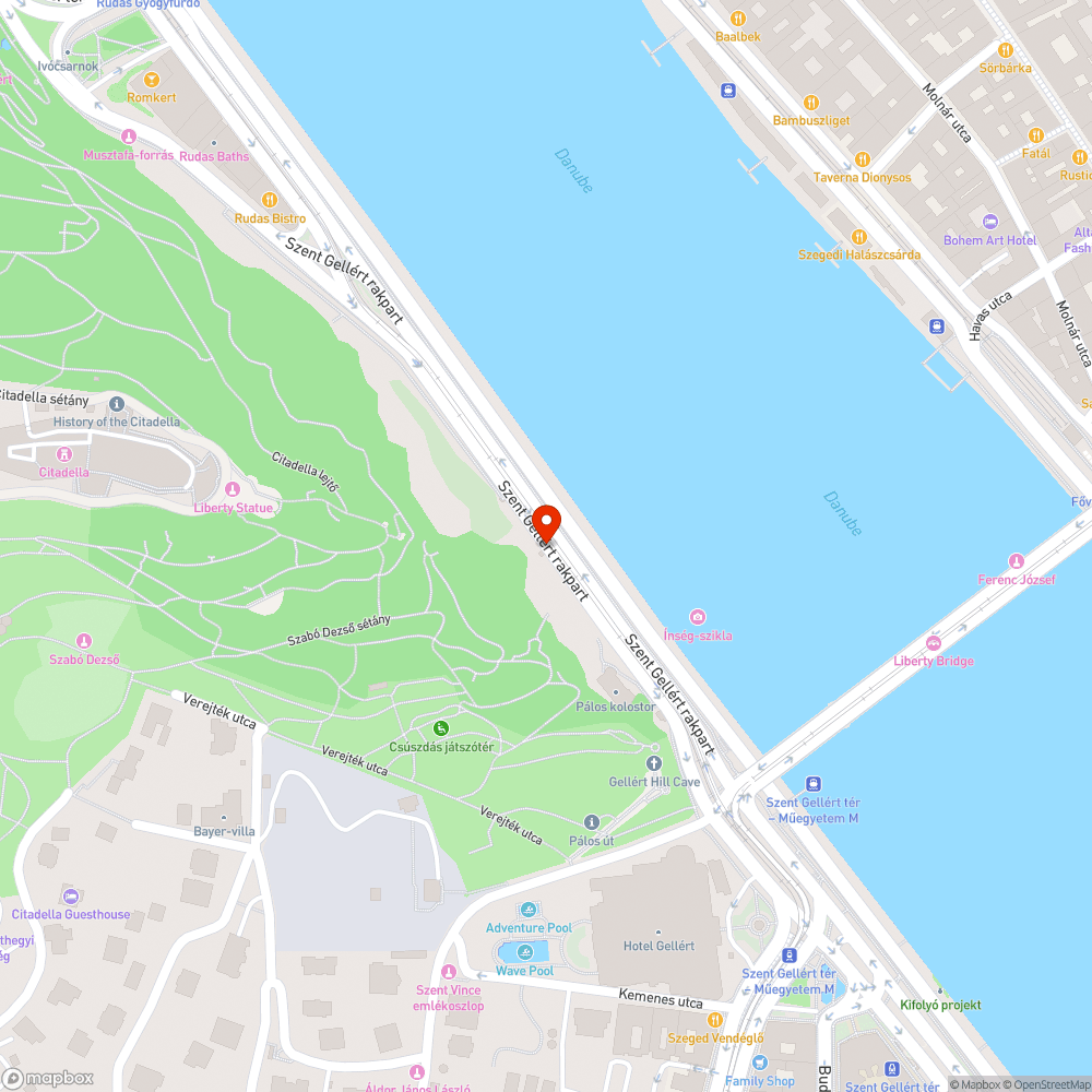 Szemét a Gellérthegy oldalában bejelentés helye