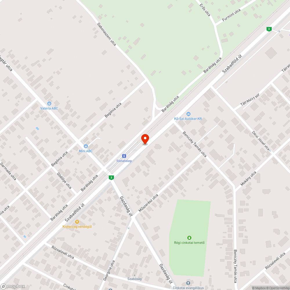 Szemét bejelentés helye