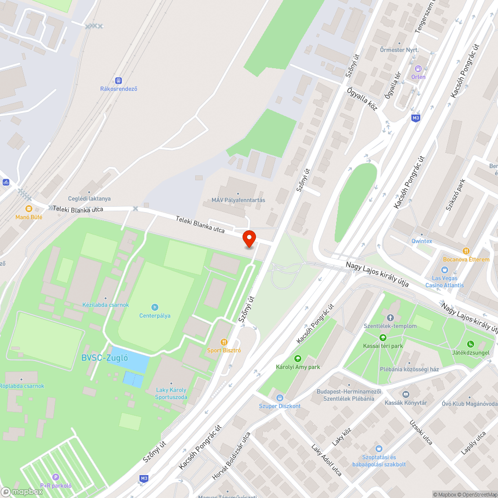 Elhagyott autó bejelentés helye