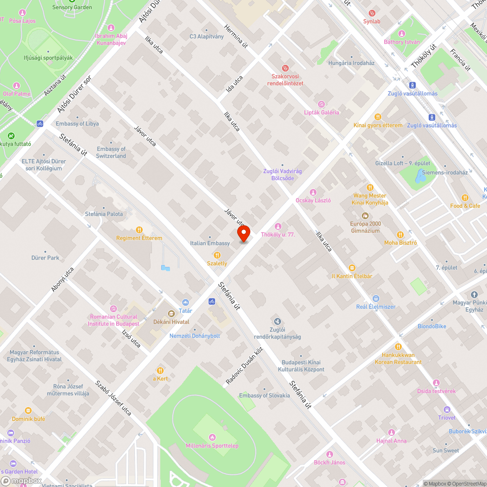 Sérült jelzőtábla bejelentés helye