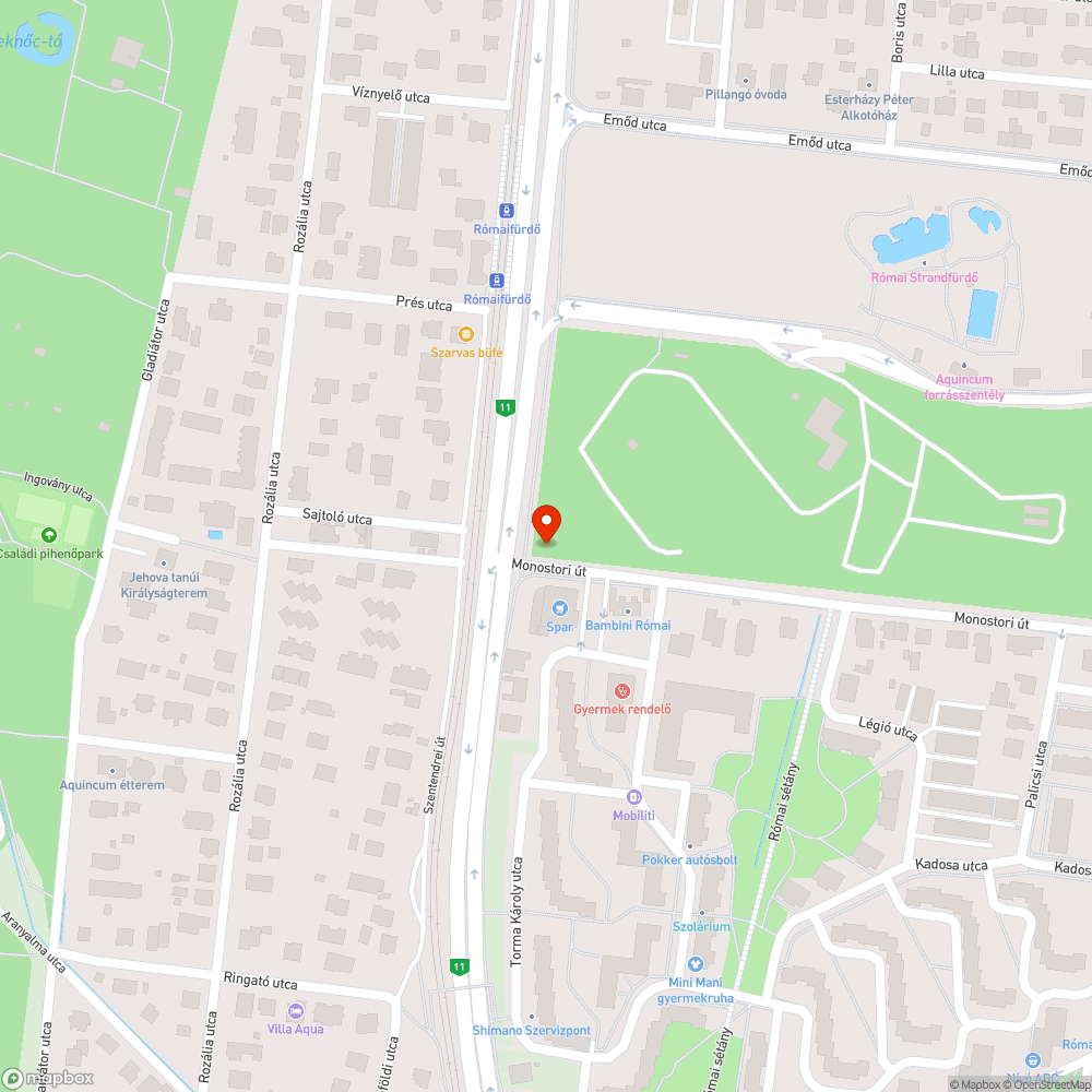 Monostori út vagy utca bejelentés helye