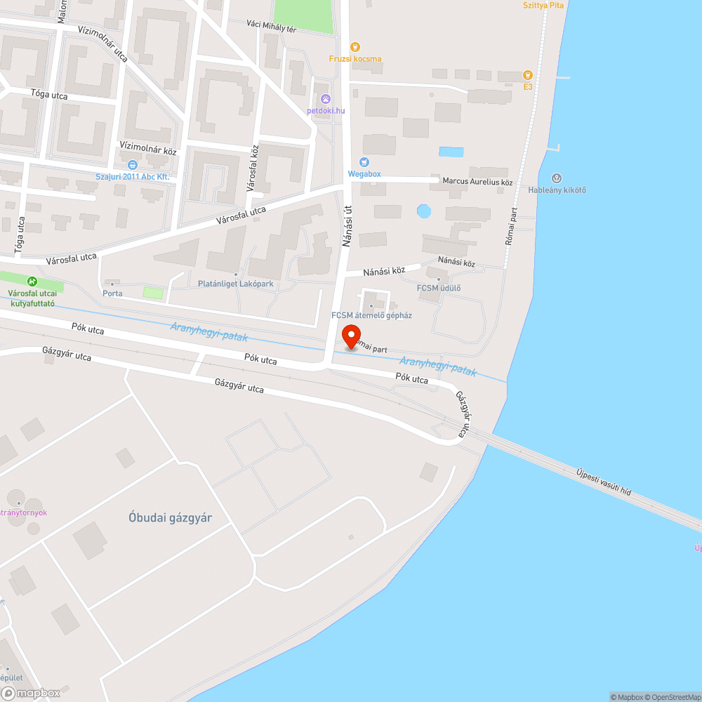 Graffitis átvezető bejelentés helye