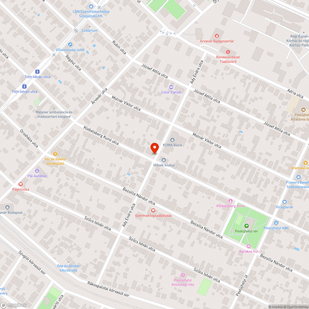 Járdán, útkereszteződésben parkolás bejelentés helye