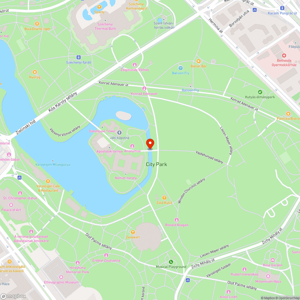 Graffiti Városliget bejelentés helye