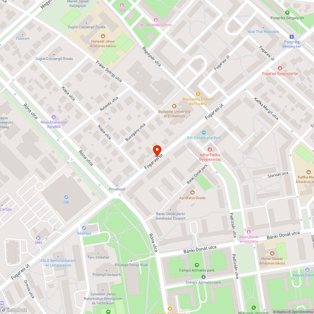 Forgalomtechnika és parkolás a Fogarasi úton bejelentés helye