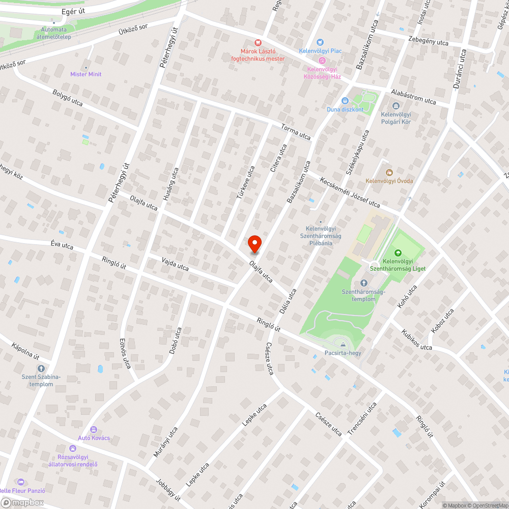 Kátyú bejelentés helye