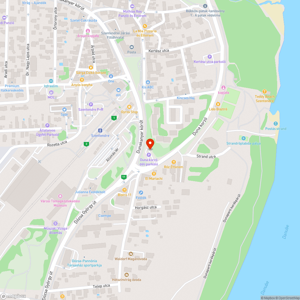 Karácsonyfa és szemét a Dunakorzó elején található parkolóban bejelentés helye