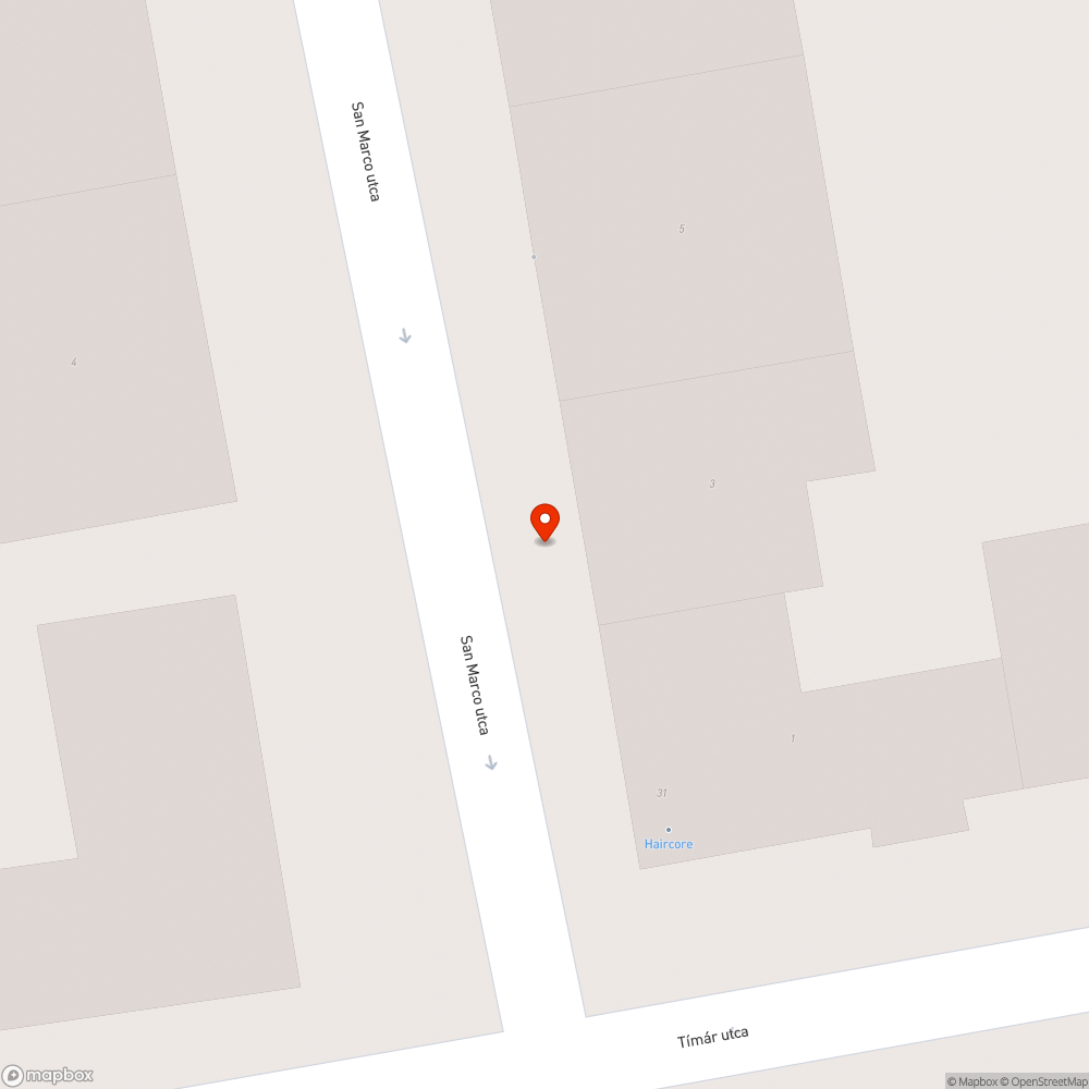 San Marco / Szárító utcán bejelentés helye