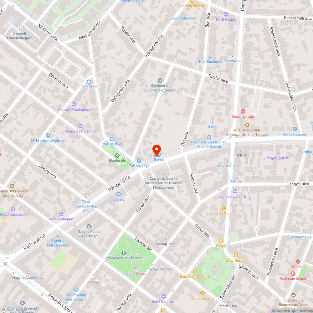 8 db lámpaoszlop nem világít egy sorban - Berlini körút bejelentés helye