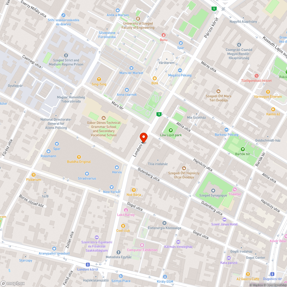 Nem használt forgalomtechnikai eszköz - Londoni körút bejelentés helye