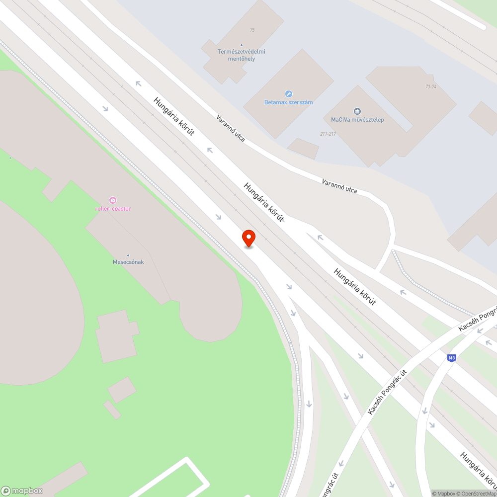 Hungária krt.- Róbert Károly krt. felüljárónál lévő járdán szennyeződés. bejelentés helye