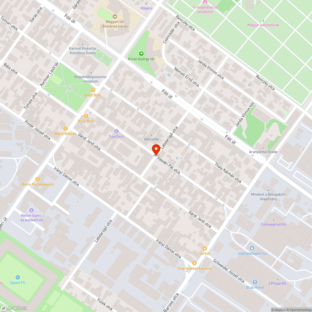 Hiányzó utcanévtábla bejelentés helye