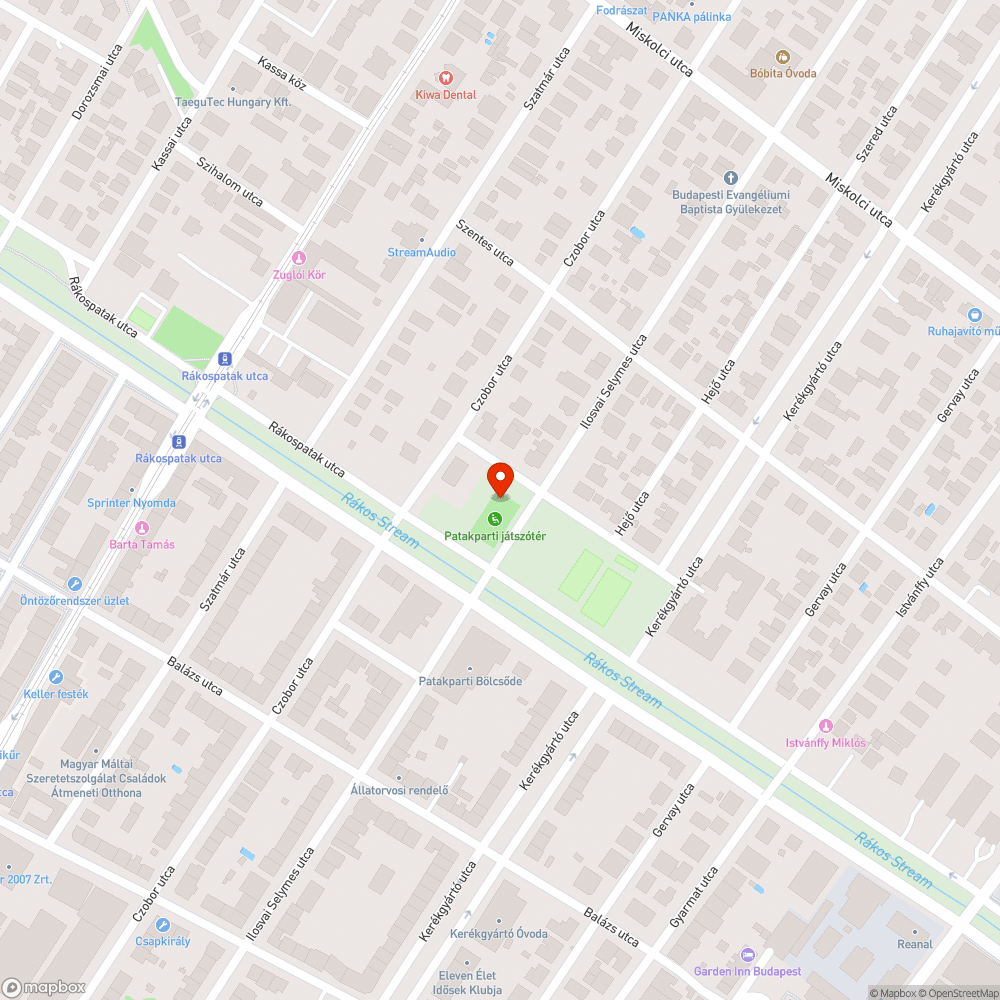 Törött pad a játszótéren bejelentés helye