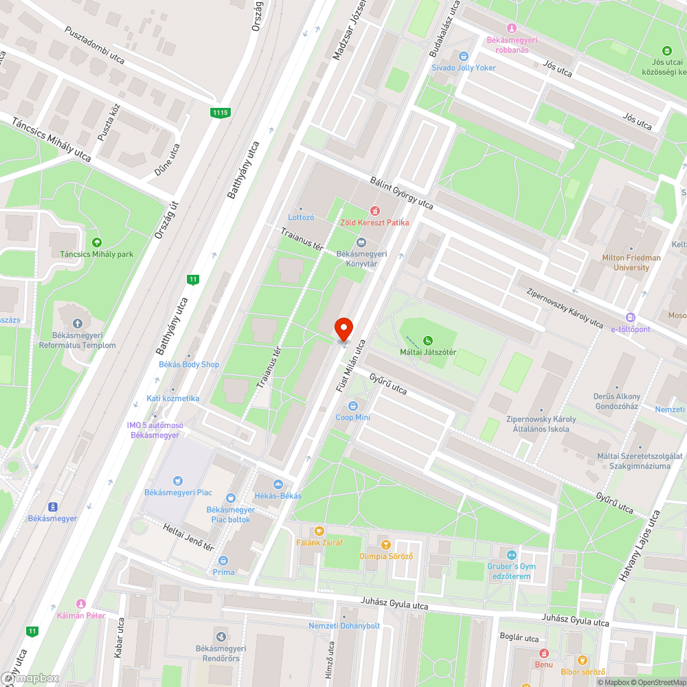 Kátyú bejelentés helye