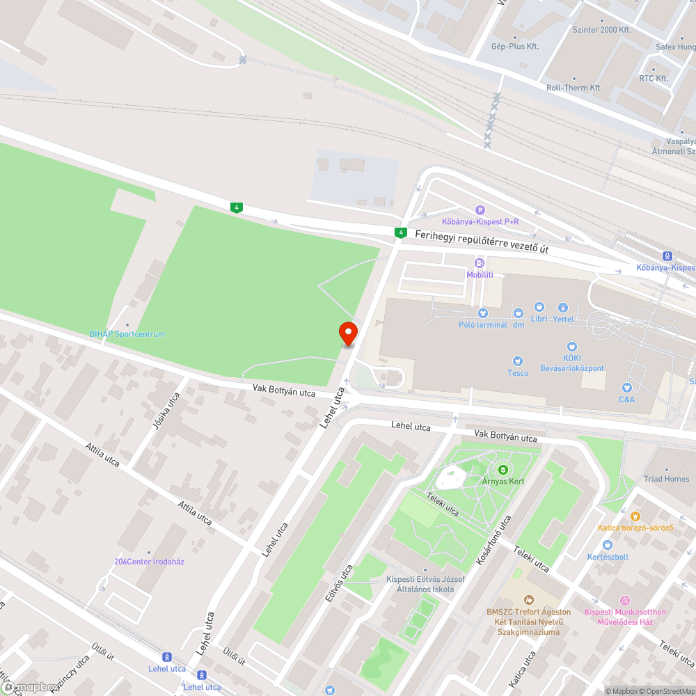 Kispesti kiserdő bejelentés helye