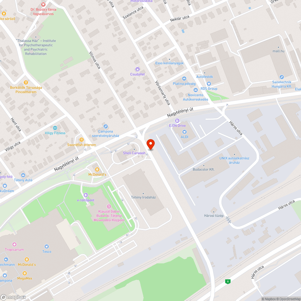 Kátyú bejelentés helye