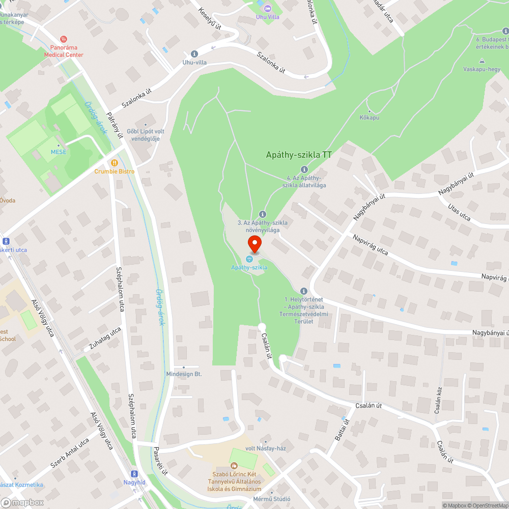 Műanyag szalagok az erdőben bejelentés helye