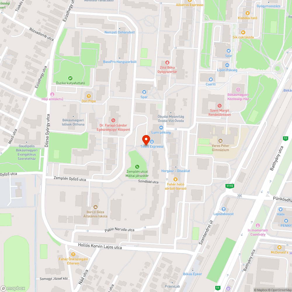 Szemét bejelentés helye