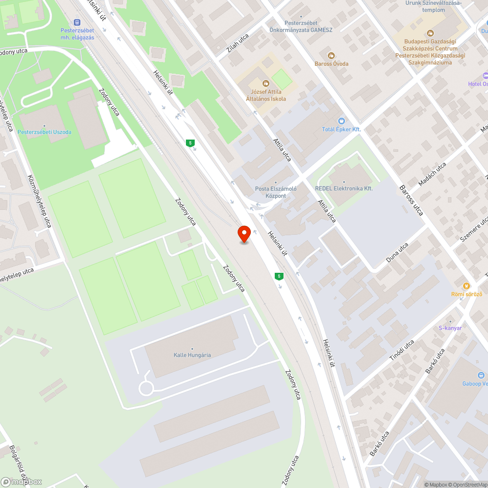 Felüljáró mellett szemét bejelentés helye