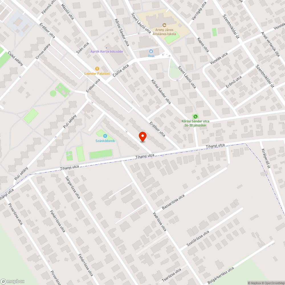 Kiálló akna bejelentés helye