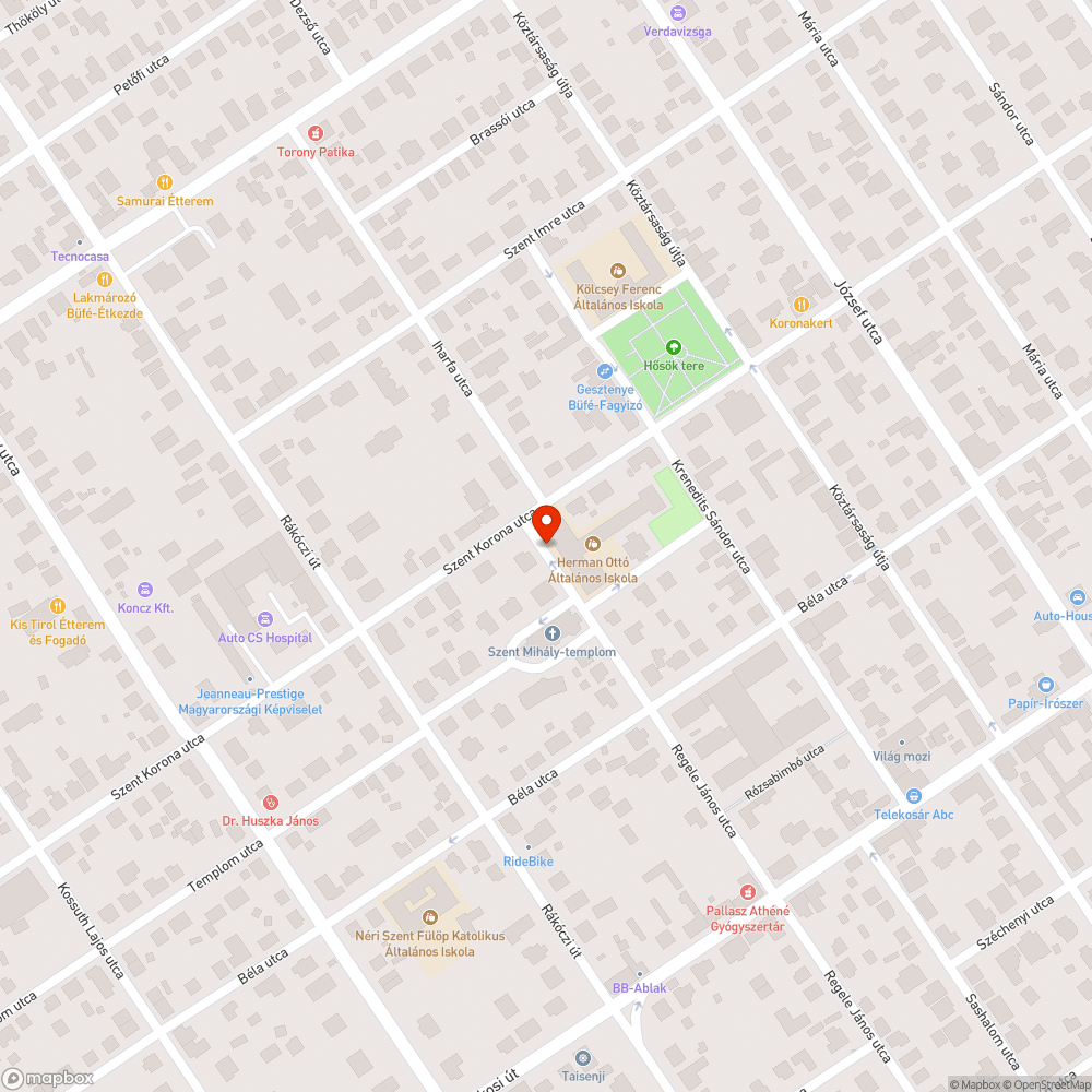 Regele János utca ellenirányú kerékpározás bejelentés helye