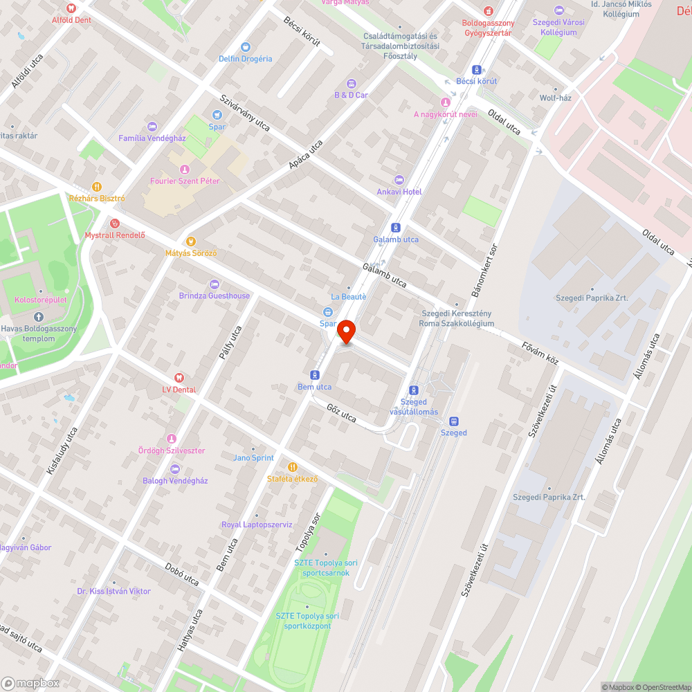 Elhagyott kerékpárzár bejelentés helye