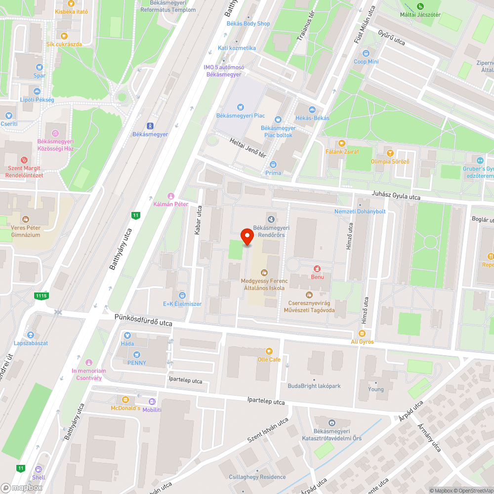 Bezuhant járda bejelentés helye