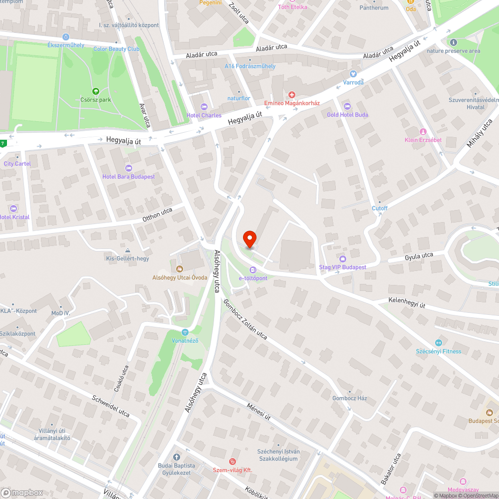 Kátyú bejelentés helye