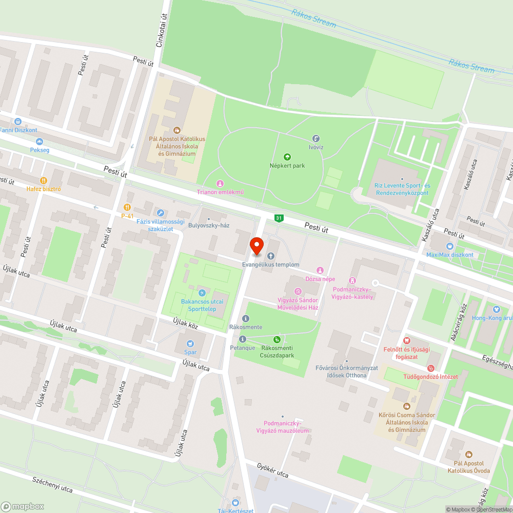 Hiányos járda bejelentés helye