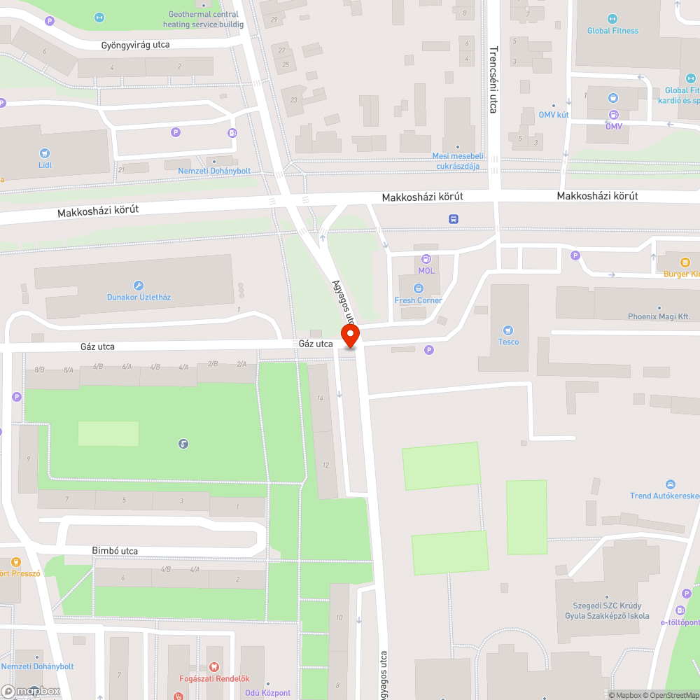 Kivágott fa - Agyagos utca 14. bejelentés helye