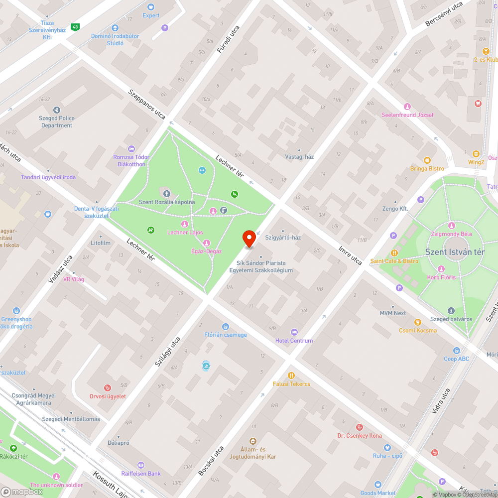 Kiávott fa - Lechner tér 2/a bejelentés helye