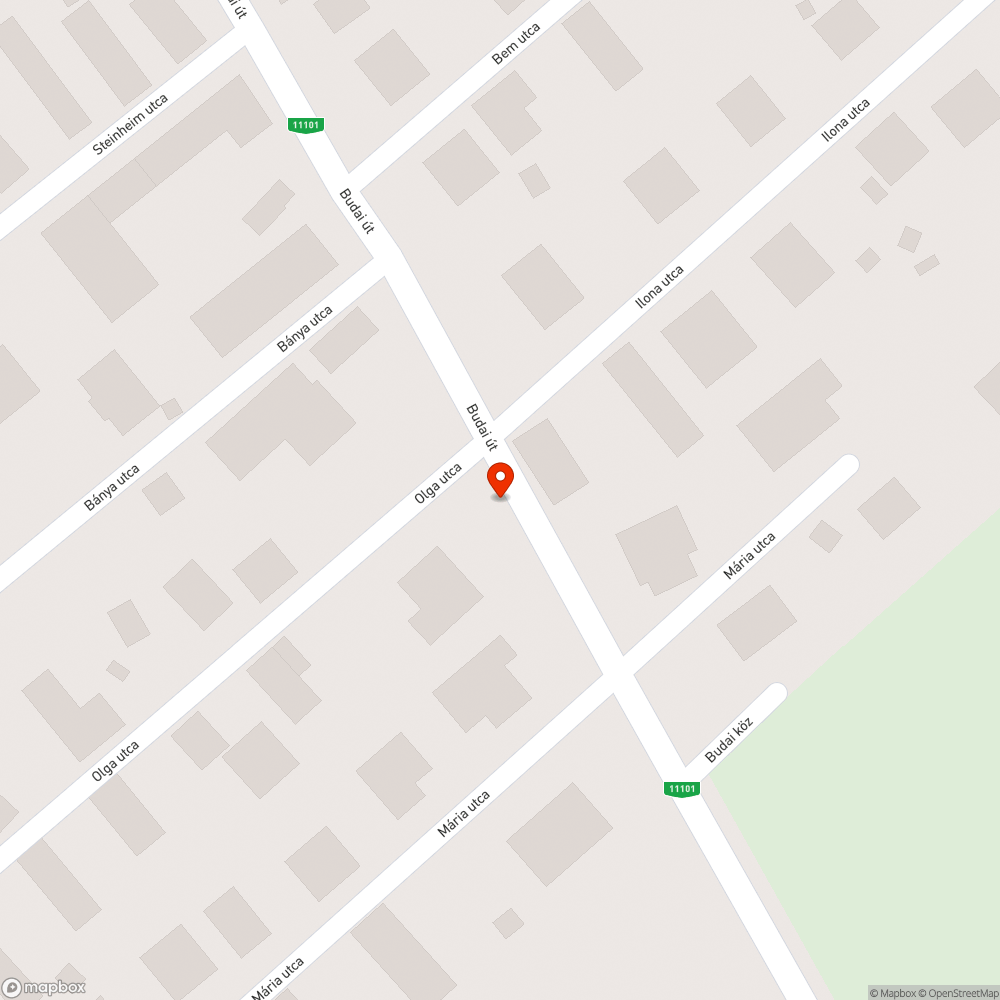Budai út Olga sarok bejelentés helye