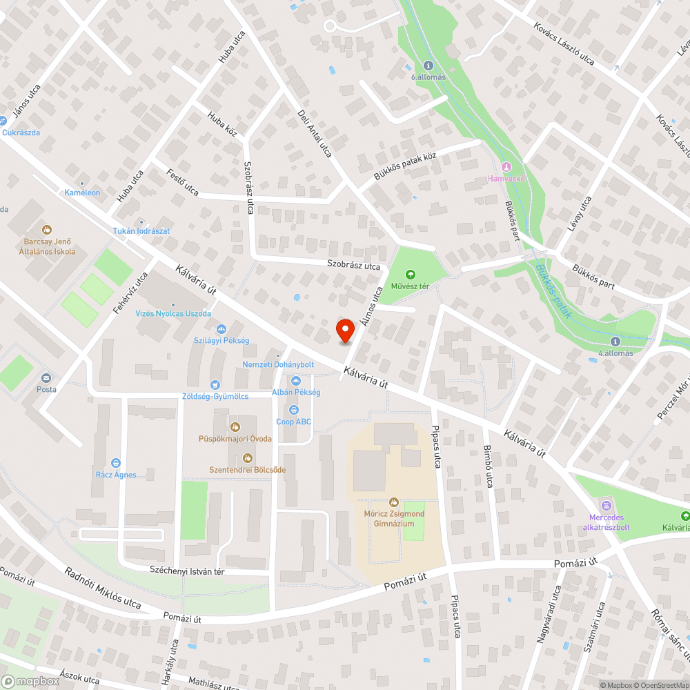 Álmos utcai közlekedési tábla meg van rongálva bejelentés helye