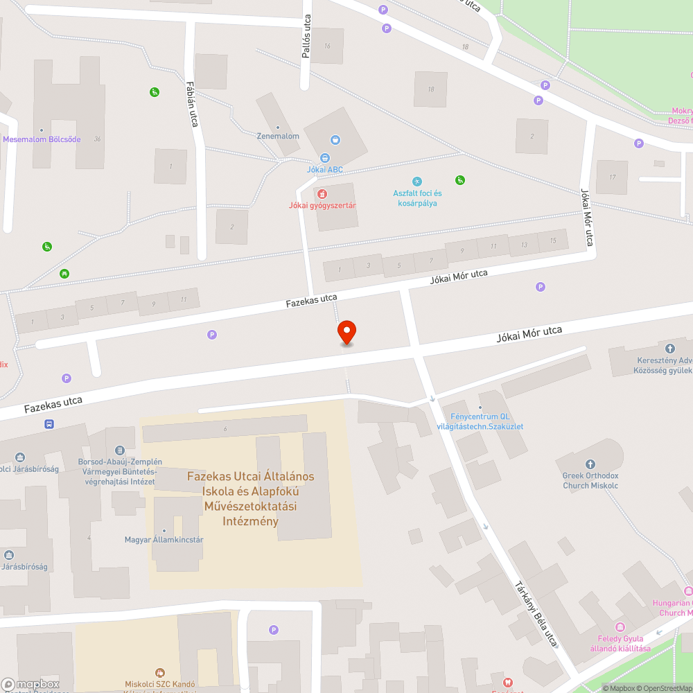 Lámpák a parkoló felett bejelentés helye