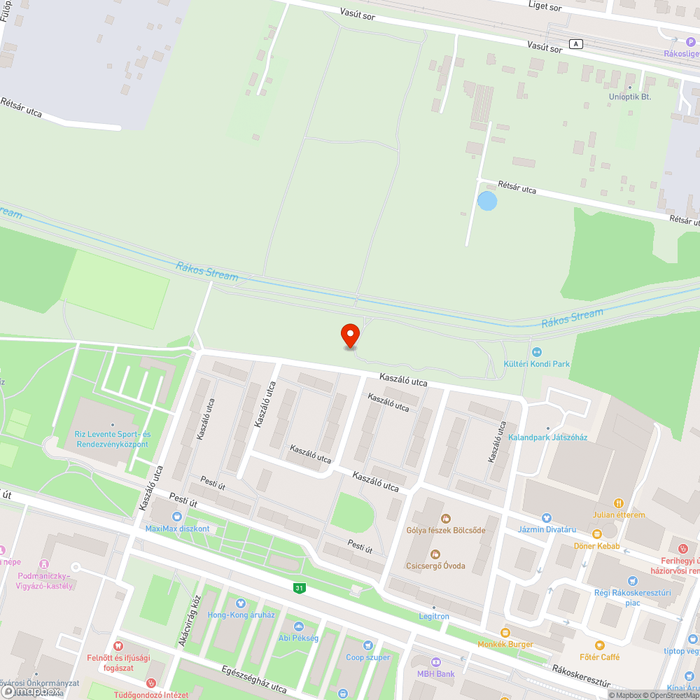 Zöldhulladék kupac bejelentés helye