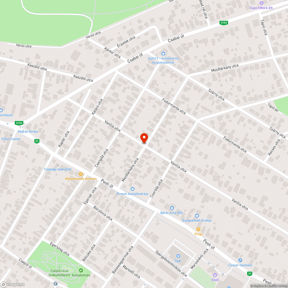 Életveszélyes rács bejelentés helye