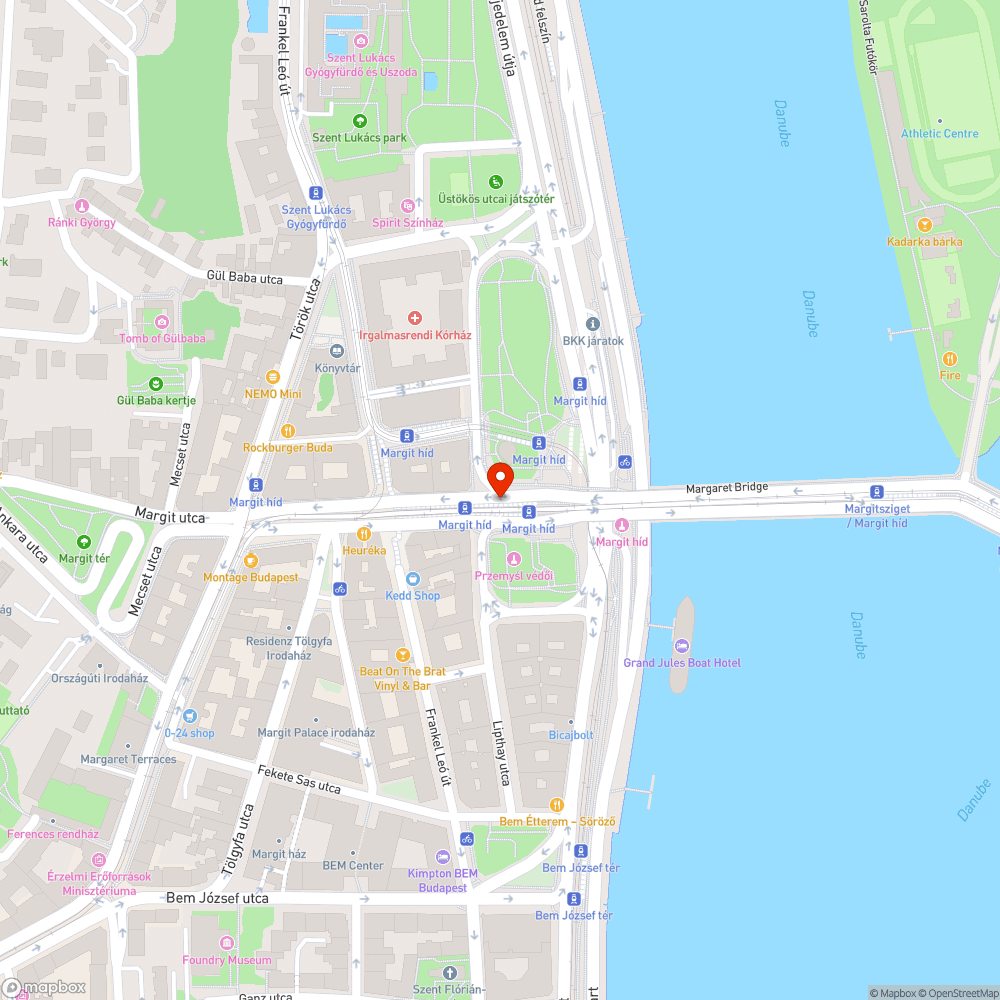 Margit híd budai hídfő villamosmegálló bejelentés helye