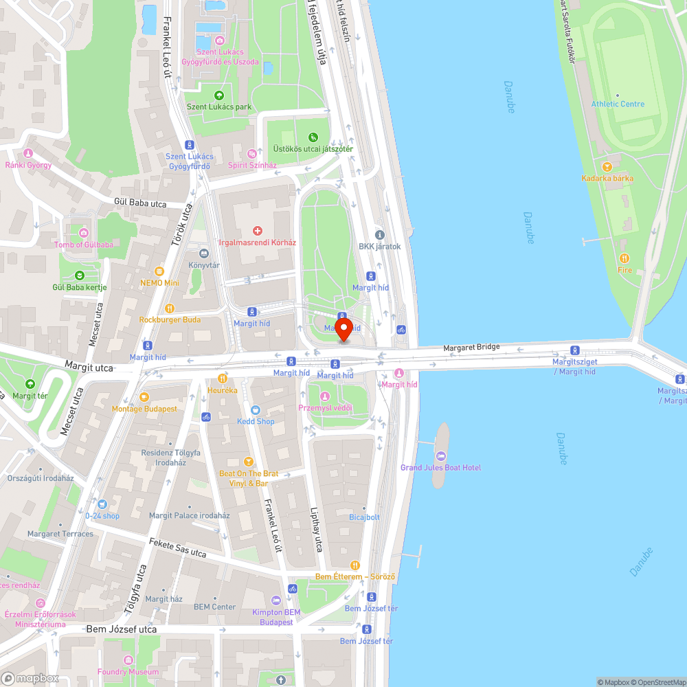 Margit híd budai hídfő aluljáró bejelentés helye