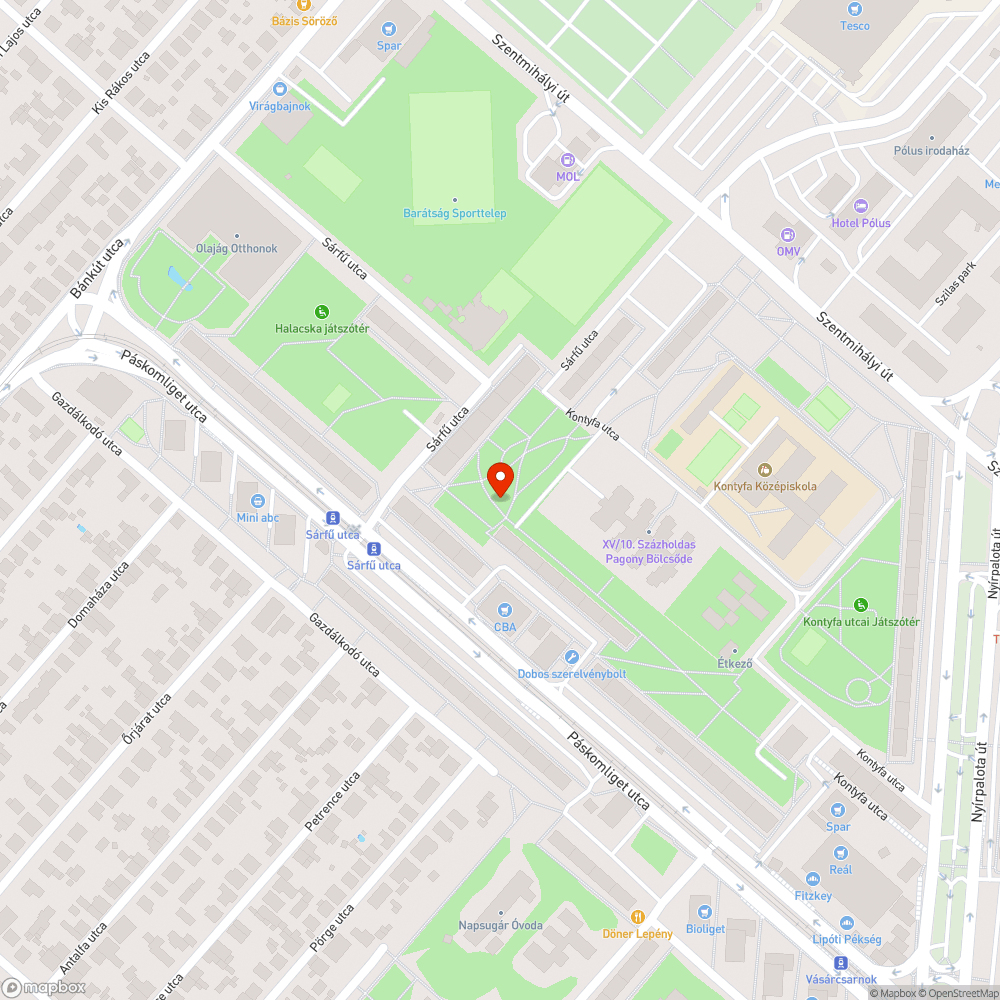 Matrac és ajtó bejelentés helye