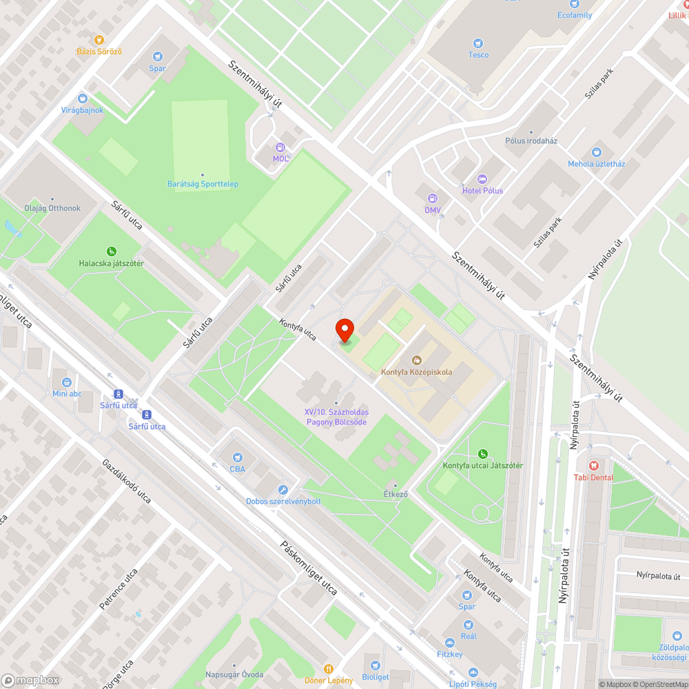 Sérült futópálya bejelentés helye