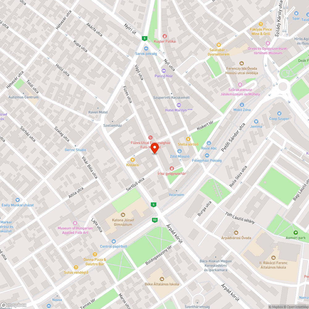 Füzes utcán avar, szemét és cigicsikk bejelentés helye