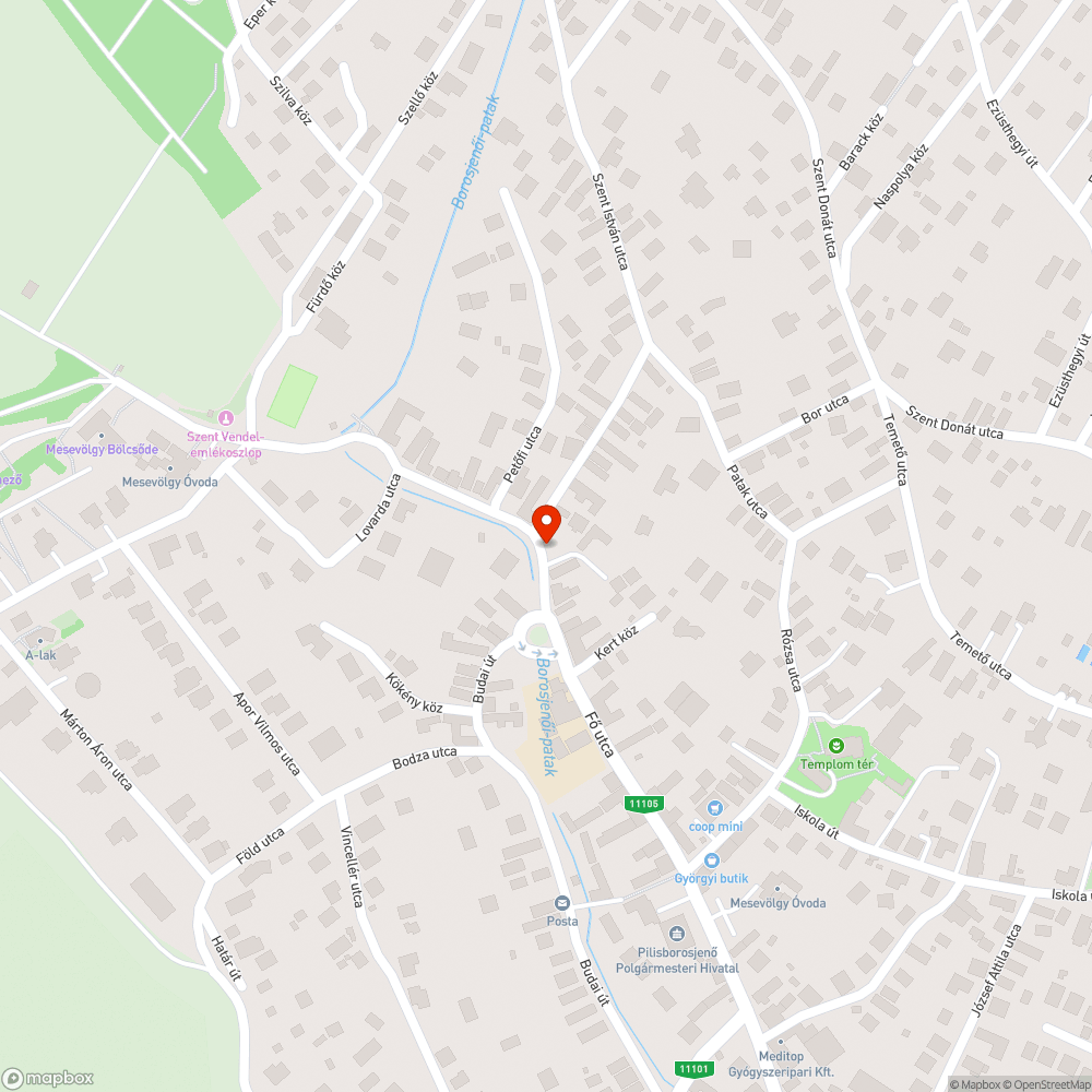 Eldugult víznyelő bejelentés helye