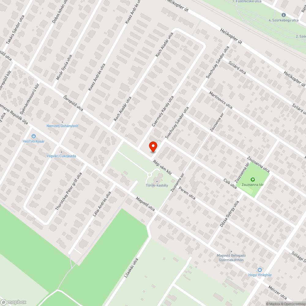 Elhagyott jármű bejelentés helye