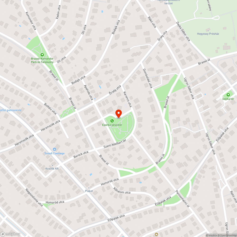 Elázik az Eperke játszótér bejelentés helye