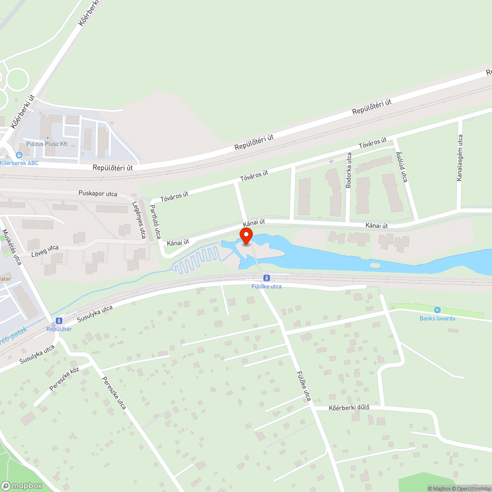 Szemét a patakban bejelentés helye