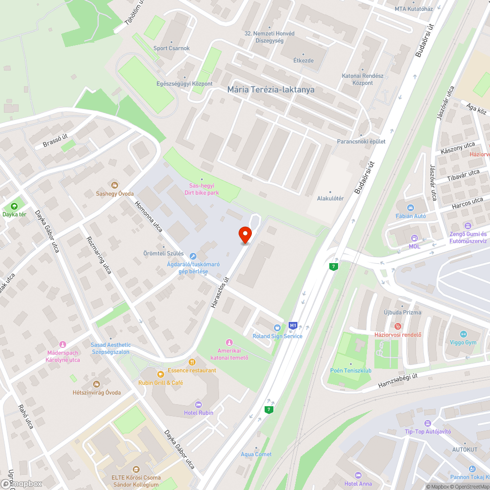 Szemetes Harasztos út bejelentés helye